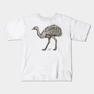 Cute Ostrich Drawing Kids T-Shirt